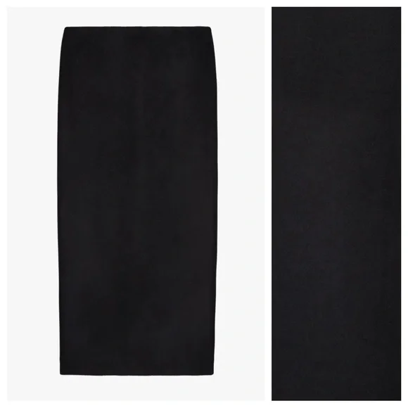 NWT. Zara/Narciso Rodriguez Limited Edition Wool Blend Black Maxi Skirt. Size L.